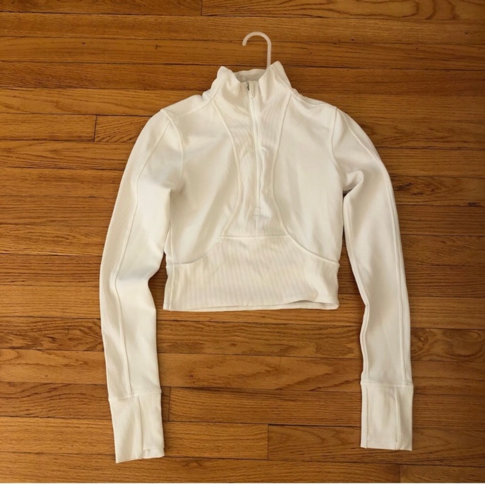 Lululemon Rare Discontinued Luxtreme Take It In Stride 1/2 Zip Crop Size:2 XS